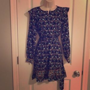 Loft xs print dress excellent condition